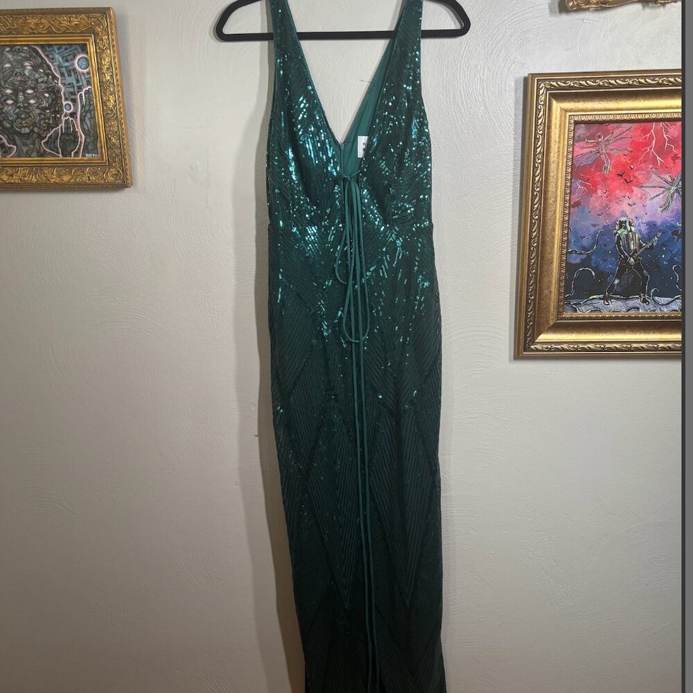 Hello Molly Emerald Green Sequin Dress
